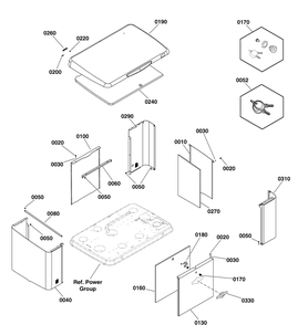Enclosure Group Diagram and Parts List for 040633-00  Briggs and Stratton Generator